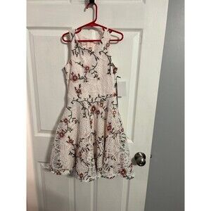 Pippa & Julie Lace Floral Overlay Sleeveless Dress Size 10 New With Tags
